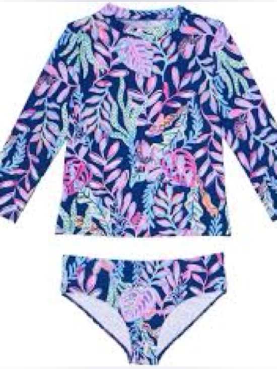 Lilly Pulitzer Other - Lilly Pulitzer Bobby Rashguard Set in Oyster Bay Navy You've Been Spotted Sz 12